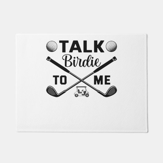 Golf Talk Birdie to Me Funny Fußmatte (Vorderseite)