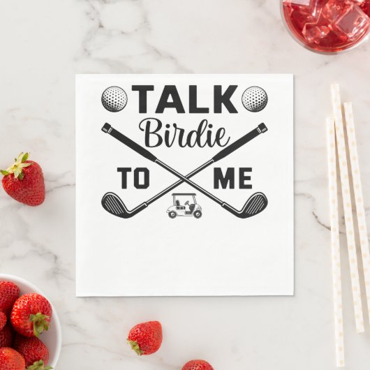 Golf Talk Birdie to Me Funny Serviette (Beispiel)