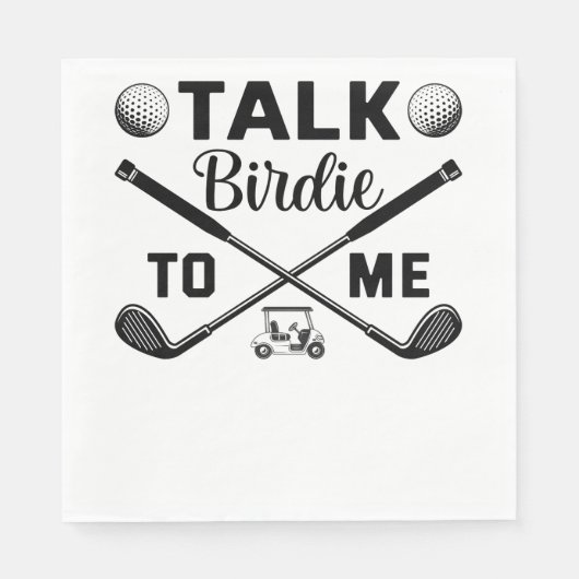 Golf Talk Birdie to Me Funny Serviette (Vorderseite)