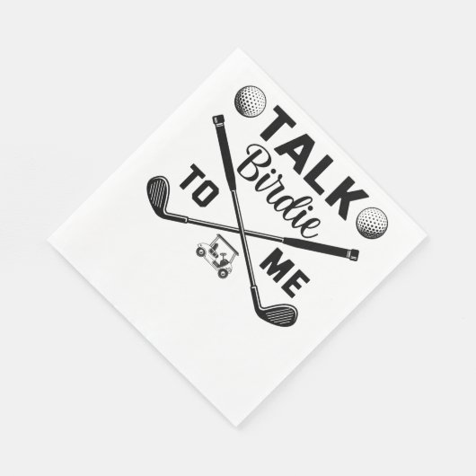 Golf Talk Birdie to Me Funny Serviette (Ecke)