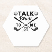 Golf Talk Birdie to Me Funny Untersetzer (Vorderseite)