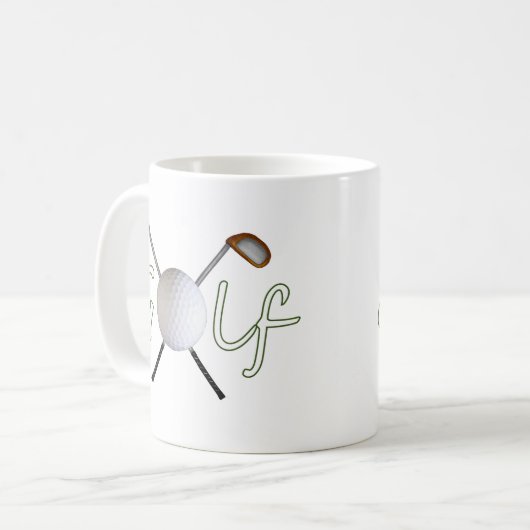 Golf-Tasse Kaffeetasse (Vorderseite Links)