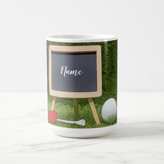 Golf-Tasse mit Golfball und Tee Kaffeetasse (Mittel)