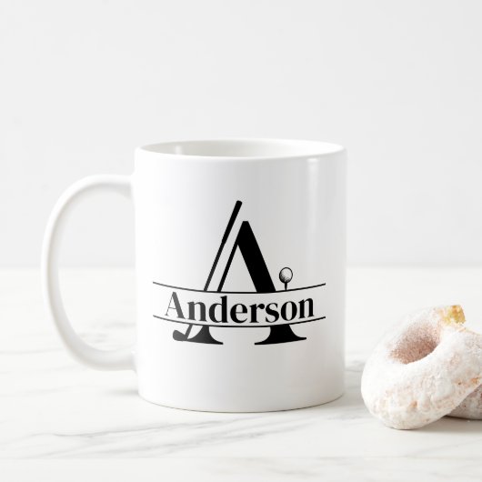 Golf-Tasse mit individuellem Namen Kaffeetasse (Mit Donut)