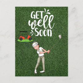 Golf Tauchen Sie ein mit Golfer Golf auf Grün Postkarte