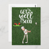 Golf Tauchen Sie ein mit Golfer Golf auf Grün Postkarte (Vorne/Hinten)