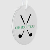 Golf Team Clubs Player School Jahr Award Achtung Ornament (Vorderseite)