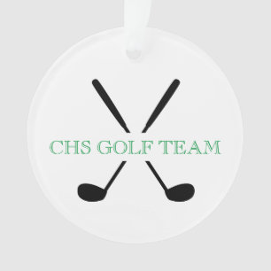 Golf Team Clubs Player School Jahr Award Achtung Ornament