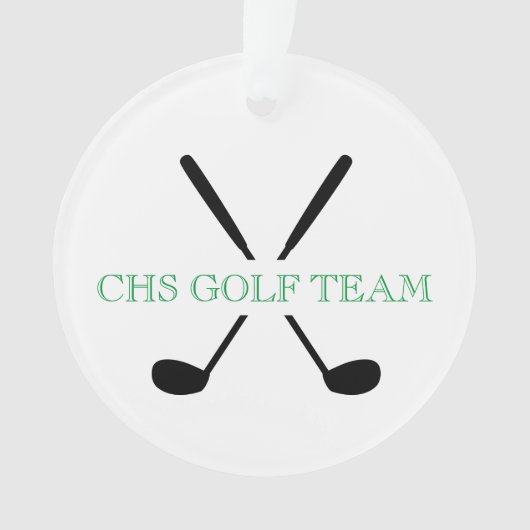 Golf Team Clubs Player School Jahr Award Achtung Ornament (Vorderseite)