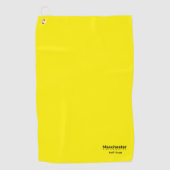 Golf-Team der Universität Gelb und Schwarz Golfhandtuch (Vorderseite)