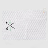 Golf Team INITIALS Golfklubs Ball Player Golfhandtuch (Horizontal)
