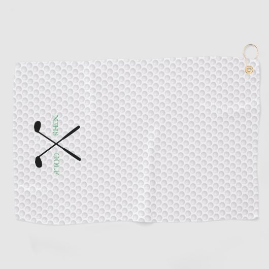 Golf Team INITIALS Golfklubs Ball Player Golfhandtuch (Horizontal)