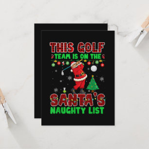 Golf Team steht auf Santas unartiger Liste Xmas Sa Einladung