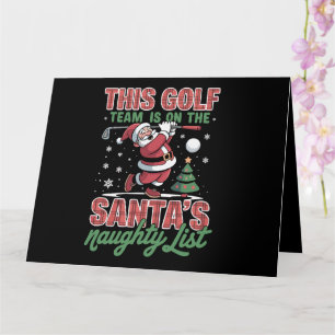 Golf Team steht auf Santas unartiger Liste Xmas Sa Karte