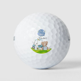 Golf Teddy Bear It's Boy for Baby Shower Golfball