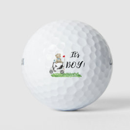 Golf Teddy Bear It's Boy for Baby Shower Golfball