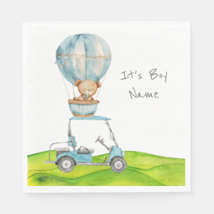 Golf Teddy Bear It's Boy for Baby Shower Napkins Serviette