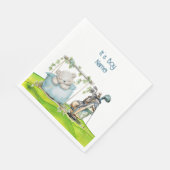 Golf Teddy Bear It's Boy for Baby Shower Napkins Serviette (Ecke)