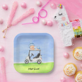 Golf Teddy Bear It's Boy for Baby Shower Pappteller (Party)