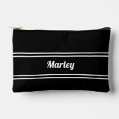 Golf Tee Golfer Black & White Modern Accessory  Zubehörtasche (Vorderseite)