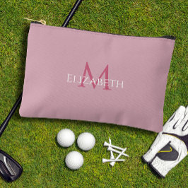Golf Tee Golfer Pink Monogram Modern Accessory Zubehörtasche