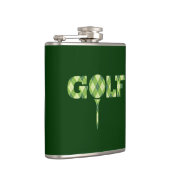 Golf Tee Logo Raute Grün kariert angesagte Maske Flachmann (Rechts)