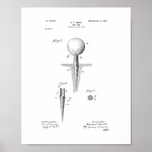 Golf-Tee-Patent Poster