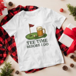 Golf-Tee-Time vor dem großen Ja-Wort Junggesellena T-Shirt
