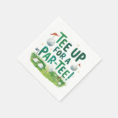 Golf tee up for Par Tee Golfer Party  Serviette (Ecke)