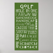 Golf Term Subway Sign Poster (Vorne)