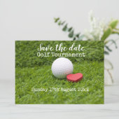 Golf Termin für Golfturnier-Hochzeit vormerken Save The Date (Stehend Vorderseite)