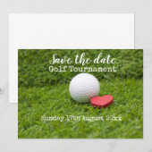Golf Termin für Golfturnier-Hochzeit vormerken Save The Date (Vorne/Hinten)
