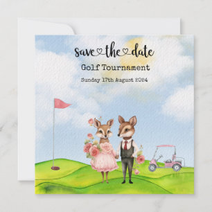 Golf Termin vormerken Golfturnier Golfer Hochzeit Save The Date