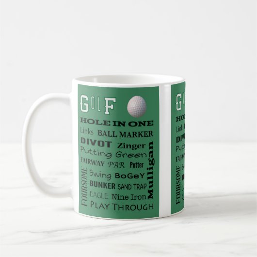 GOLF-Terminologie Kaffeetasse (Links)