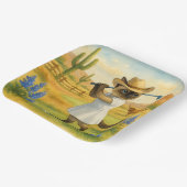 Golf Texas Birthday Themed for Cat Lovers  Pappteller (Gewinkelt)