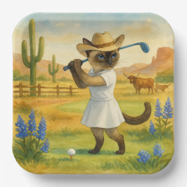 Golf Texas Birthday Themed for Cat Lovers  Pappteller