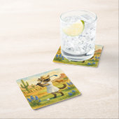 Golf Texas Birthday Themed for Cat Lovers  Rechteckiger Pappuntersetzer (Vor Ort)