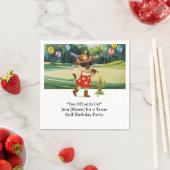 GOLF TEXAS Geburtstagsparty für Katzenliebhaber Serviette (Beispiel)
