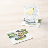 Golf Texas Thema für Katzen Liebhaber Rechteckiger Pappuntersetzer (Vor Ort)