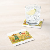 Golf Texas  Themed for Cat Lovers  Rechteckiger Pappuntersetzer (Vor Ort)