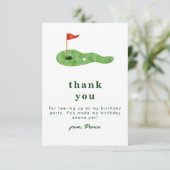 Golf Thank You Card Dankeskarte (Stehend Vorderseite)