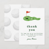 Golf Thank You Card Dankeskarte (Vorne/Hinten)