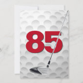 Golf-Thema 85. Geburtstag Einladung (Vorderseite)