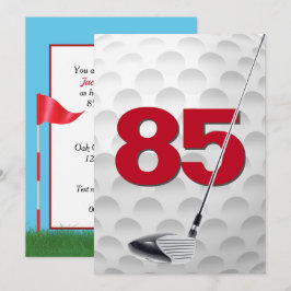 Golf-Thema 85. Geburtstag Einladung