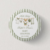 Golf Thema Bär Baby Shower Button (Vorderseite)