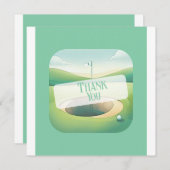 Golf Thema Danke Karte | Flat Option (Vorne/Hinten)