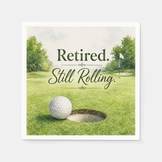 Golf-Thema für Golfer-Ruhestandsfeier Serviette (Vorderseite)