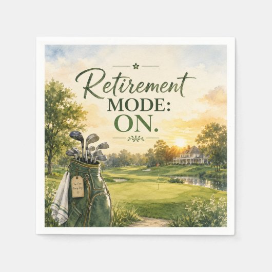 Golf-Thema für Golfer-Ruhestandsfeier Serviette (Vorderseite)
