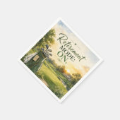 Golf-Thema für Golfer-Ruhestandsfeier Serviette (Ecke)
