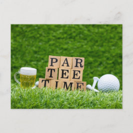 Golf-Thema für Let's Par tee für Golfer-Party Postkarte